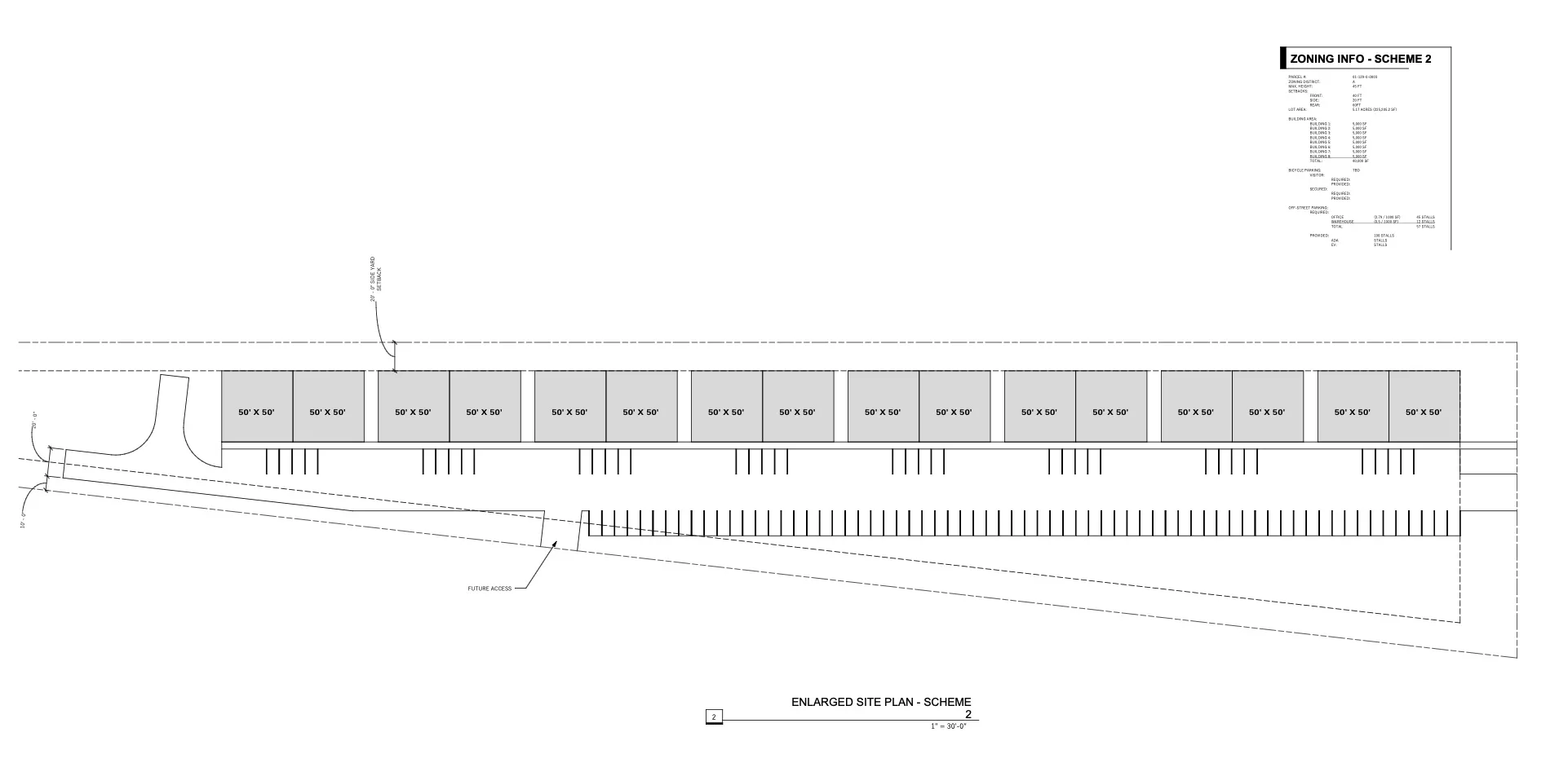 Site Plan, Scheme. Illustrating property layout and zoning information