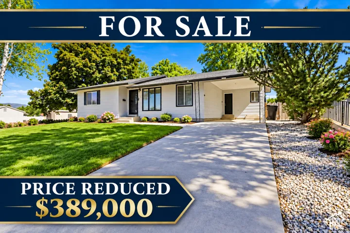 Marketing Image. Displaying the property for sale with a price reduction to $389,000