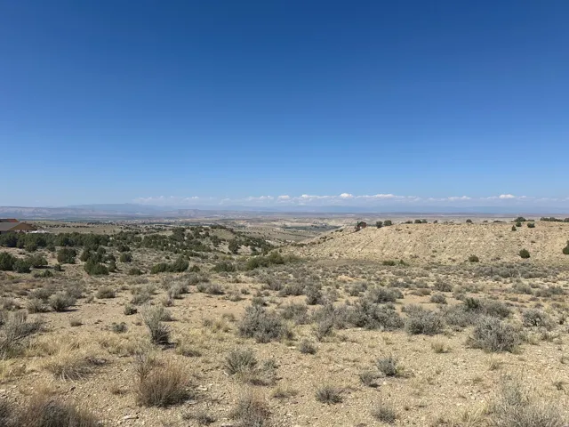 Expansive arid landscape with scattered low-lying vegetation
