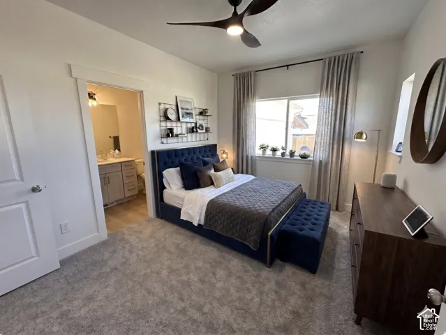 Bedroom  Virtually Staged to give you an idea of space planning