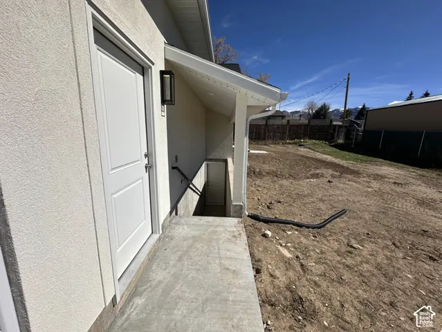 Exterior basement entrance