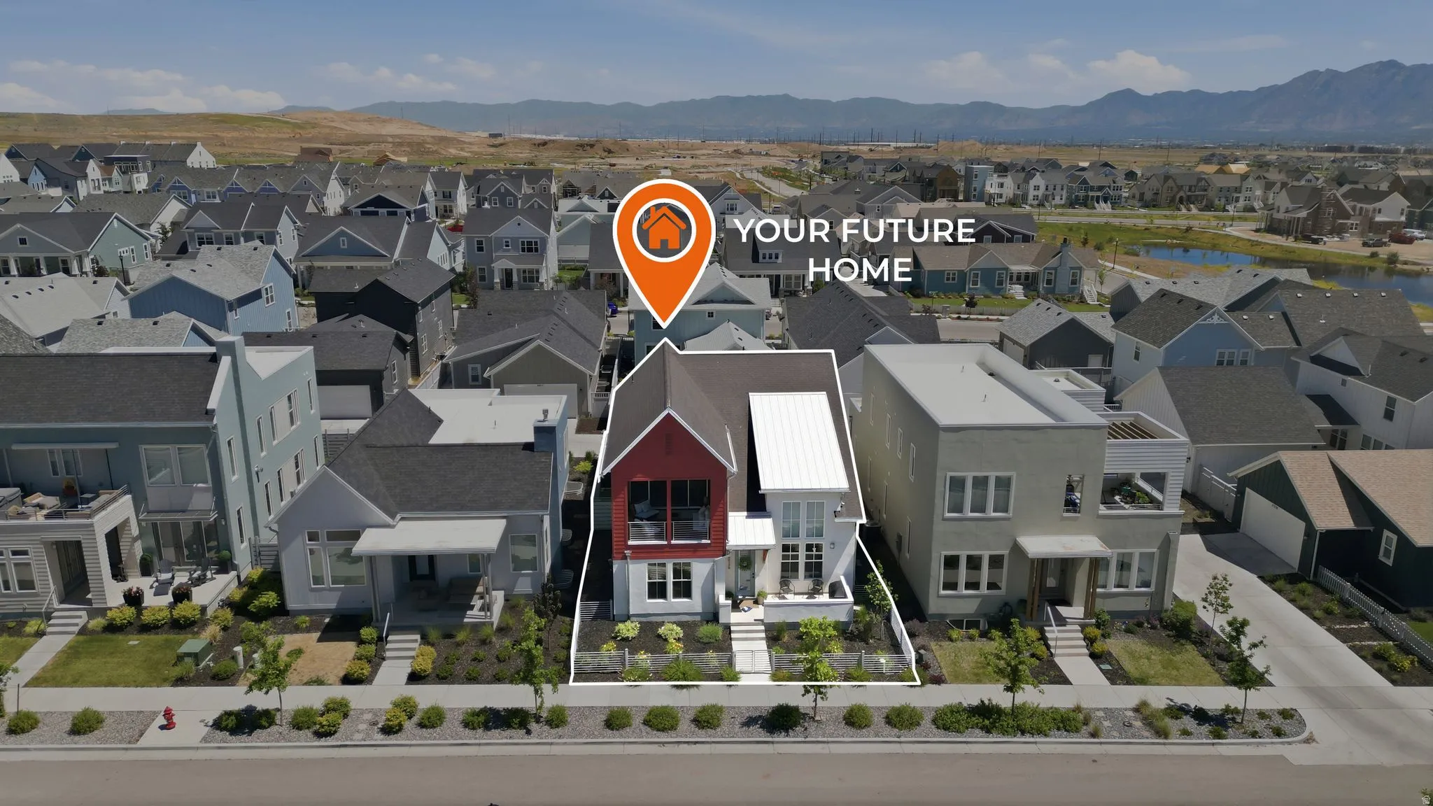 Modern residential community featuring a variety of architectural styles
