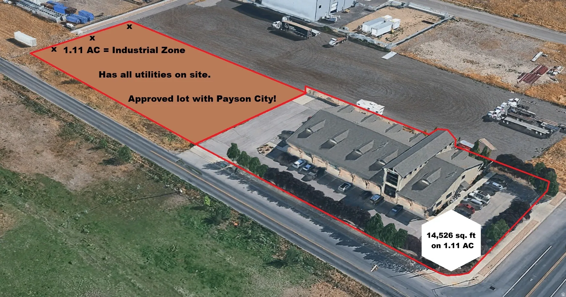 Property Survey. Indicating lot dimensions, zoning, and utility provisions for the property