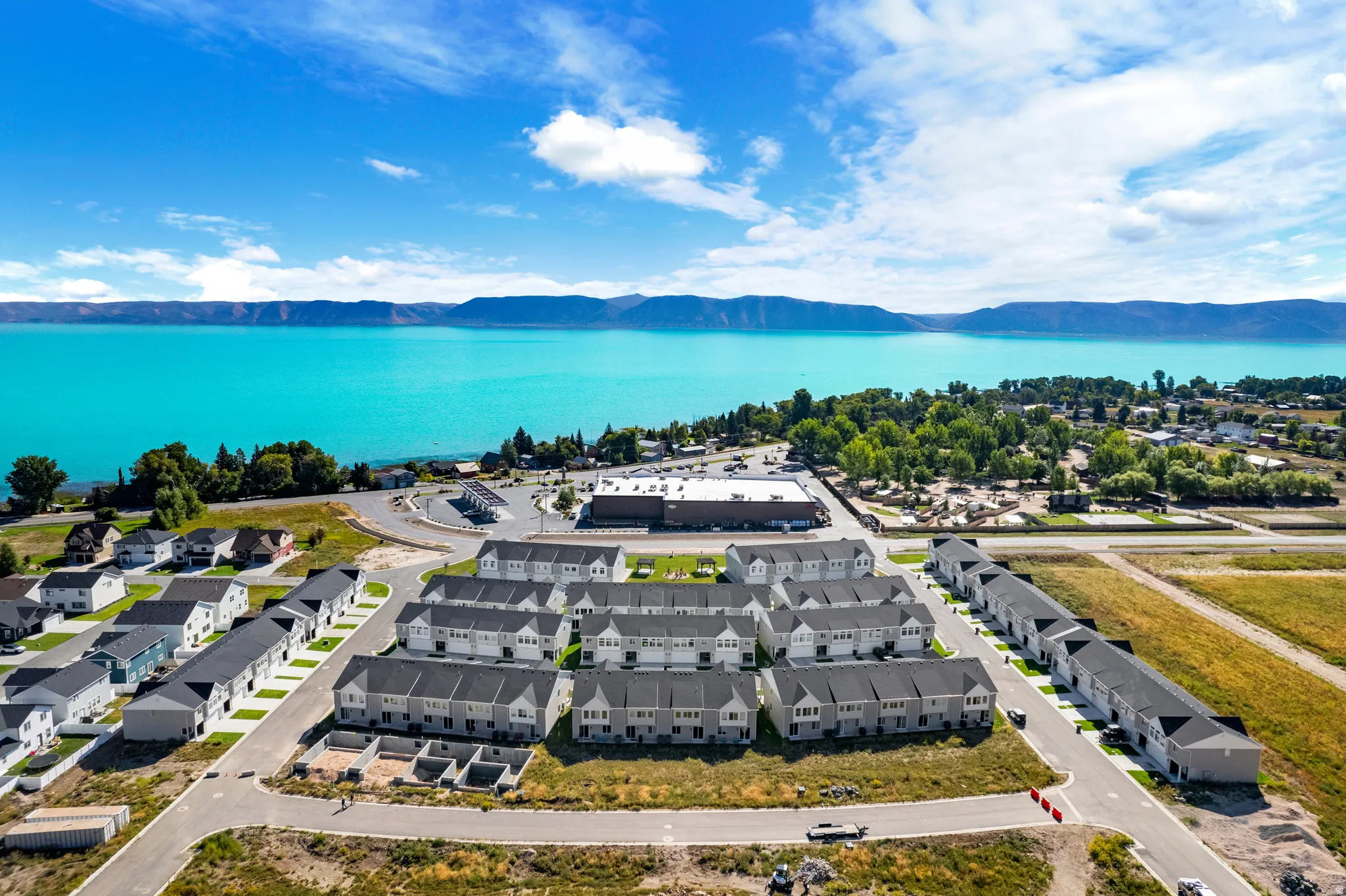 Contemporary residential development featuring a structured layout of multi-unit properties