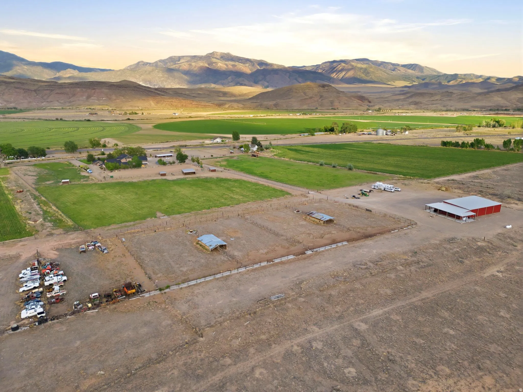 Drone view from West to East