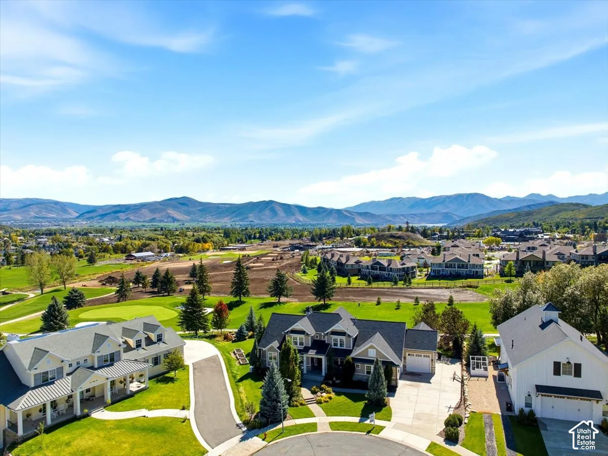 Aerial view of home featuring a view of the golf course