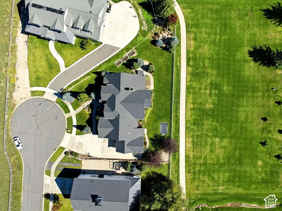 Aerial view of home from above