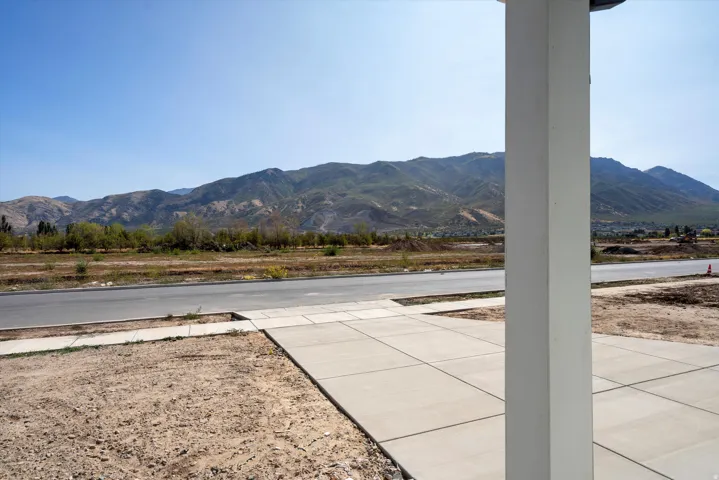 Mountain backdrop with a clear sky