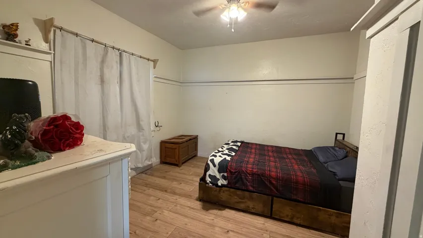 Wood-finish flooring throughout