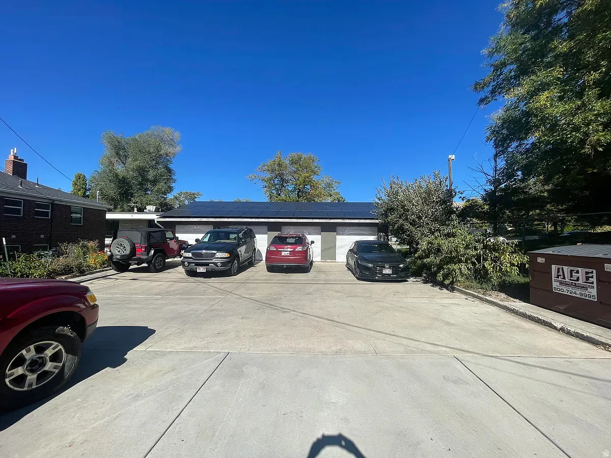 View of garages