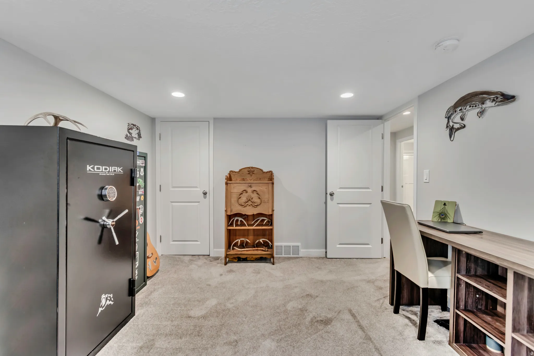 This basement bedroom is a plus! Currently being used as a home office.