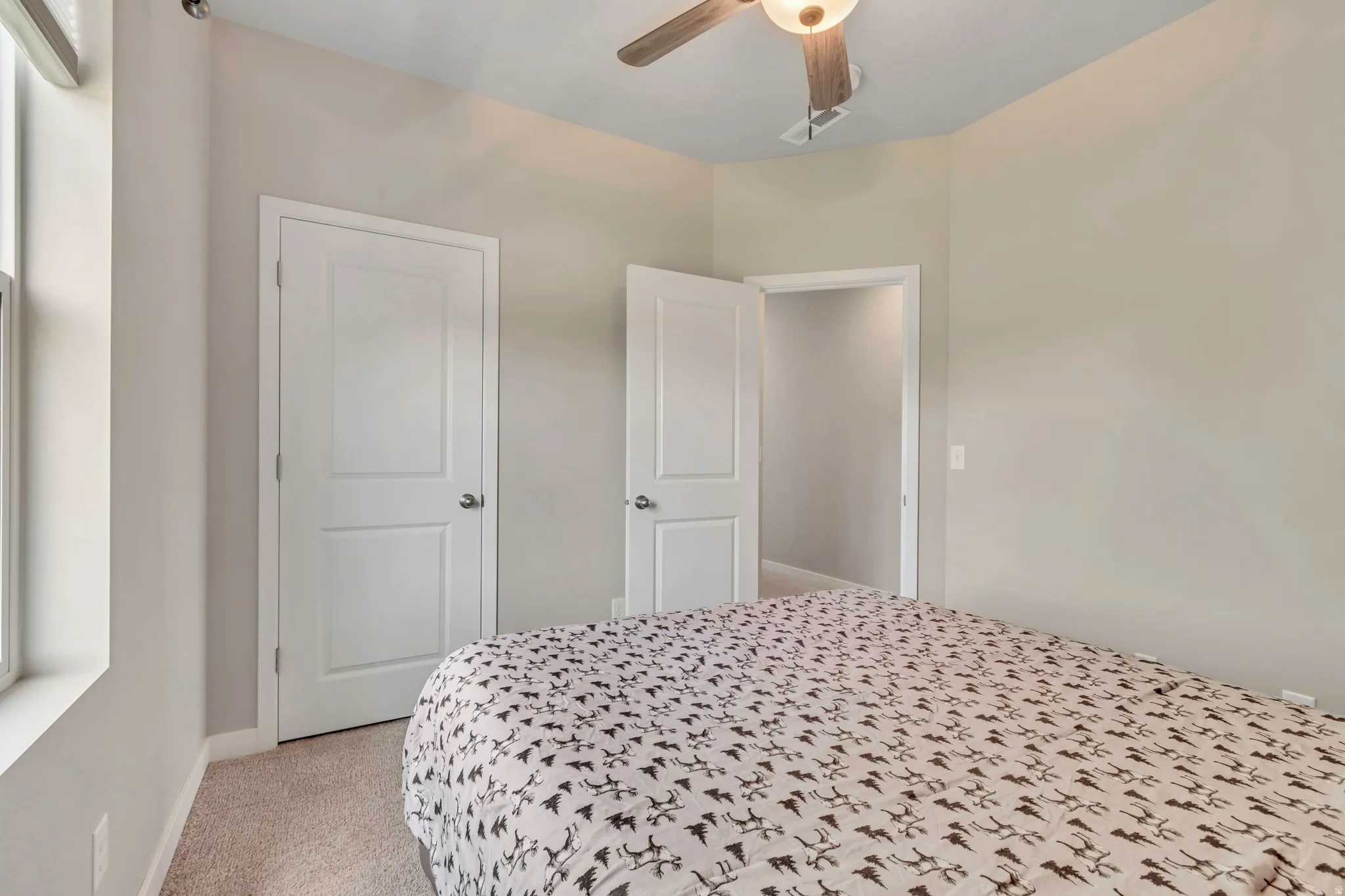 A ceiling fan is a huge plus in second level bedrooms.