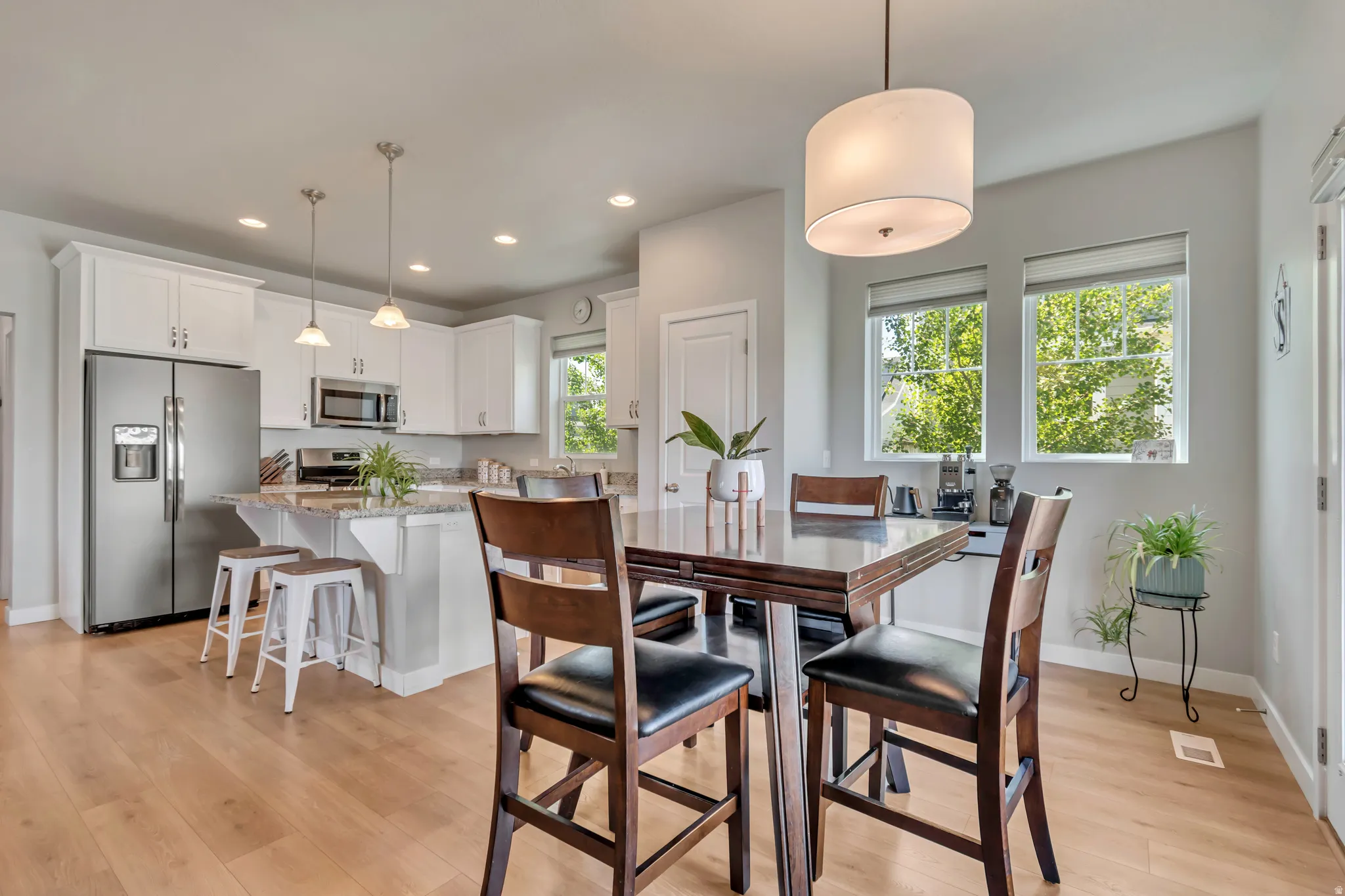 This space is ideal for gathering and entertaining.