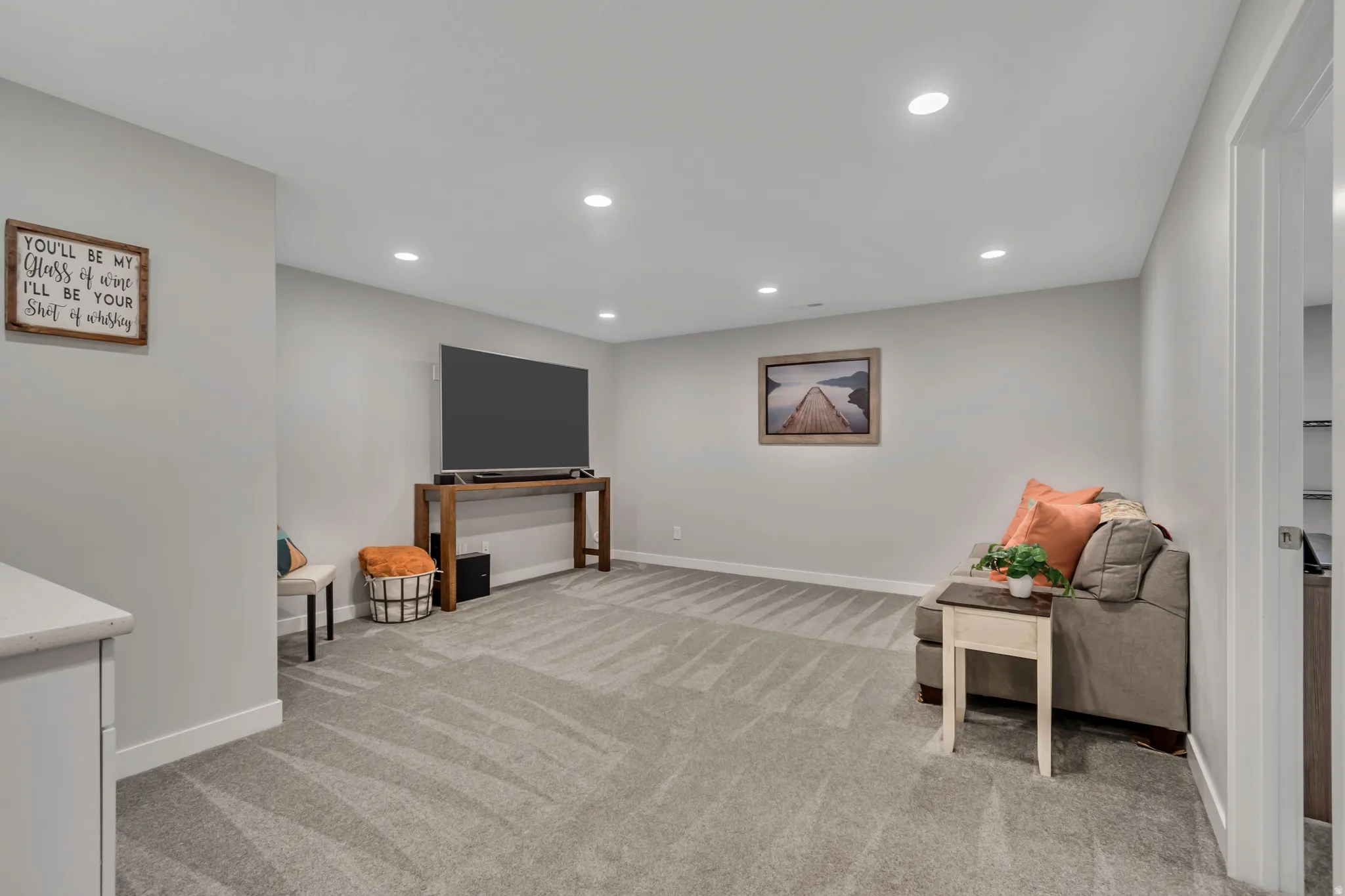 Everyone needs a recreation room like this! Even has a dry bar!