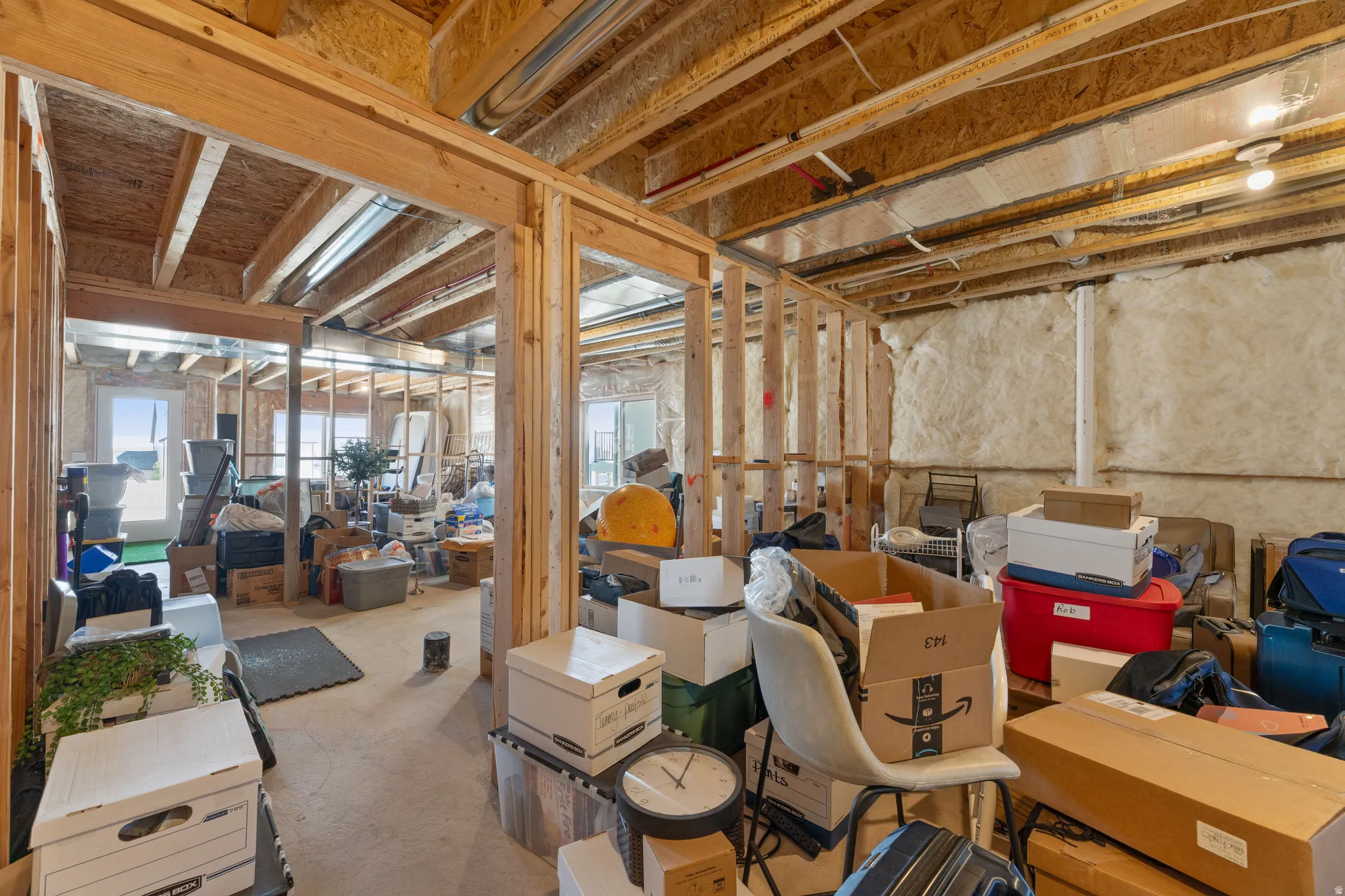 Unfinished basement offering expansive space for customization