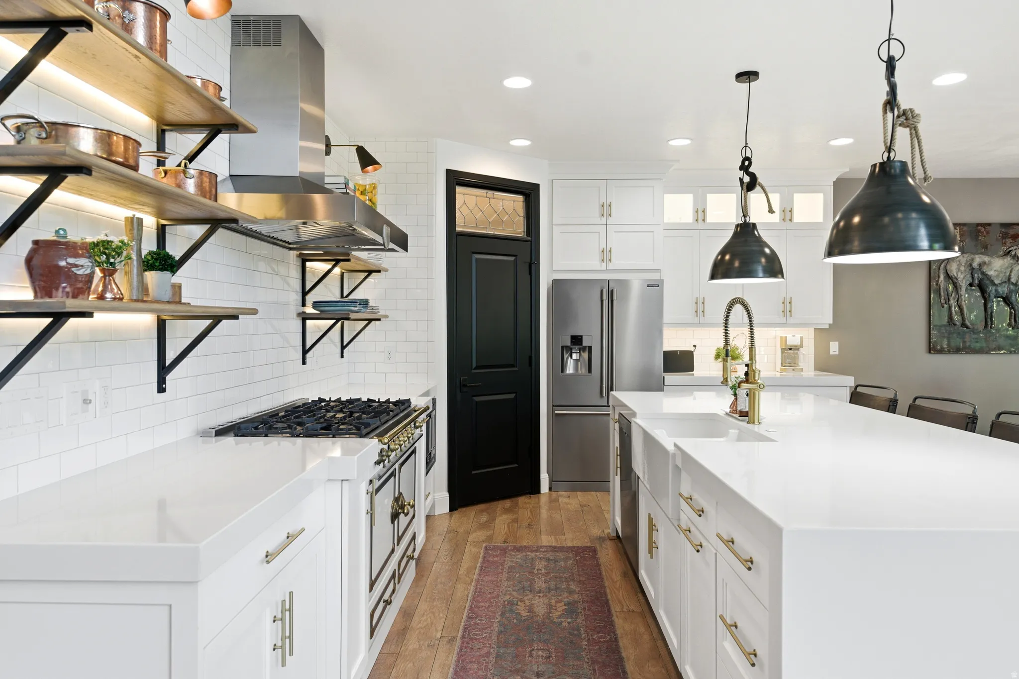 Kitchen with large walk-in pantry