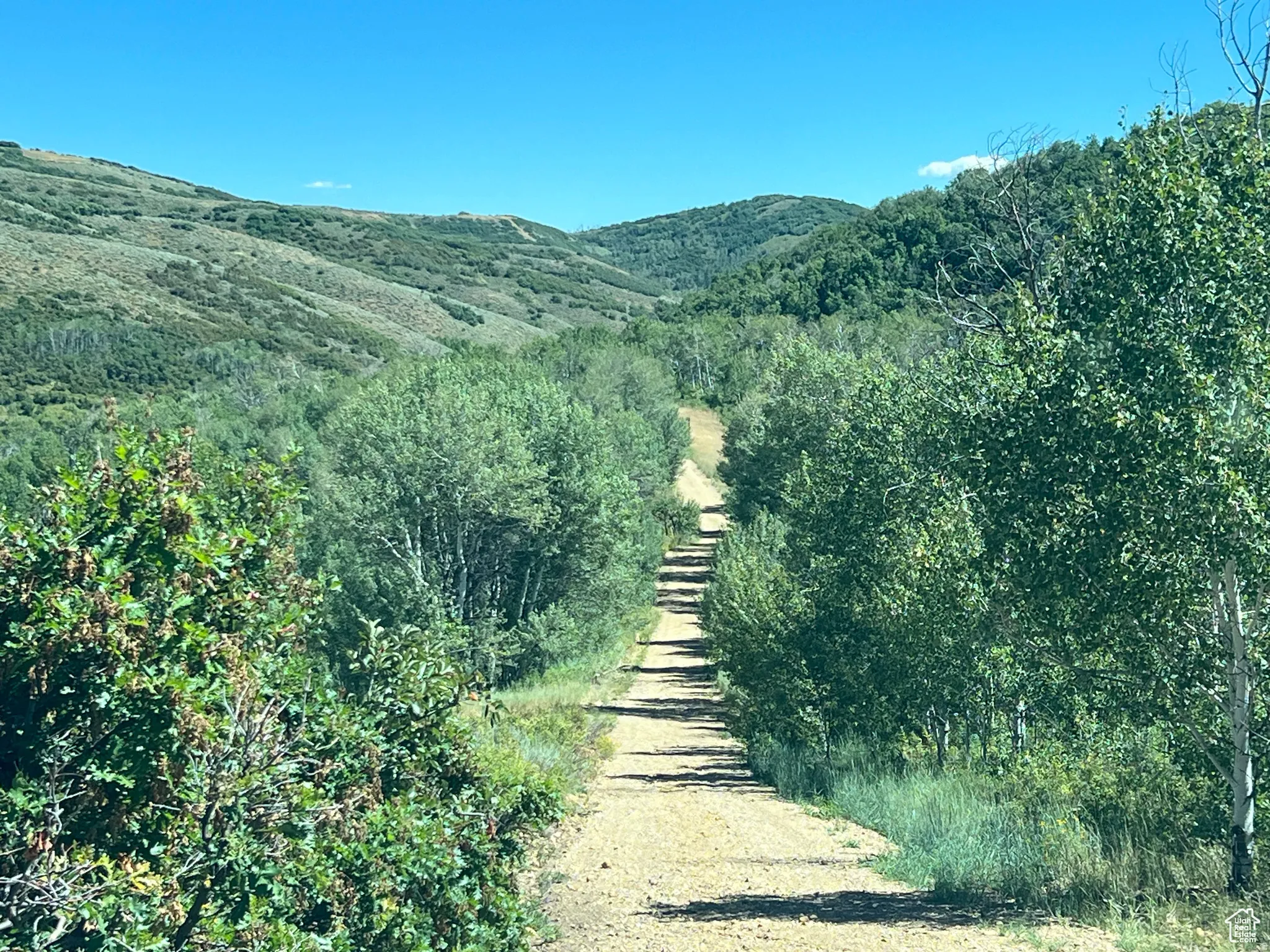 View to east on the road