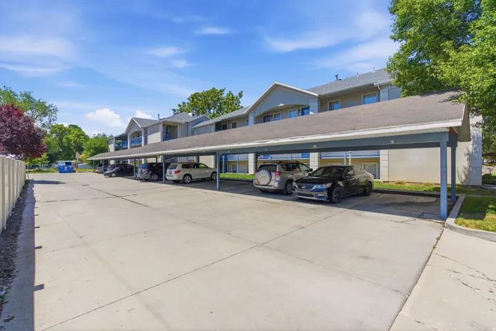 Multi-space carport structure providing covered parking