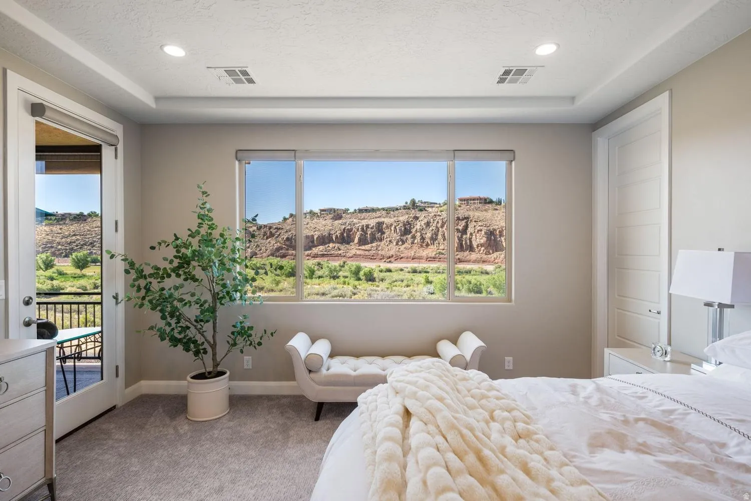 Expansive window offering a scenic landscape
