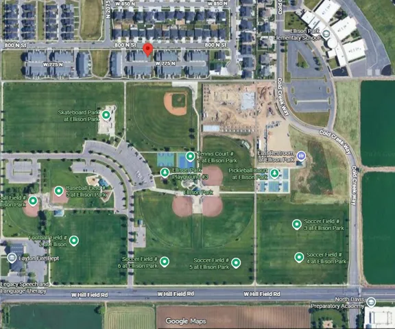 Aerial Map. Displaying the property's location relative to Ellison Park and surrounding roads