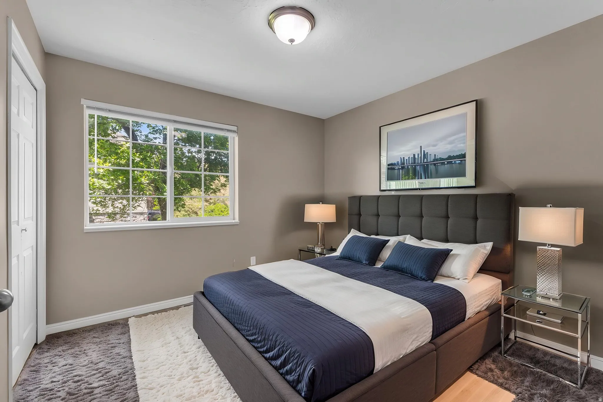Digitally staged 2nd Bedroom