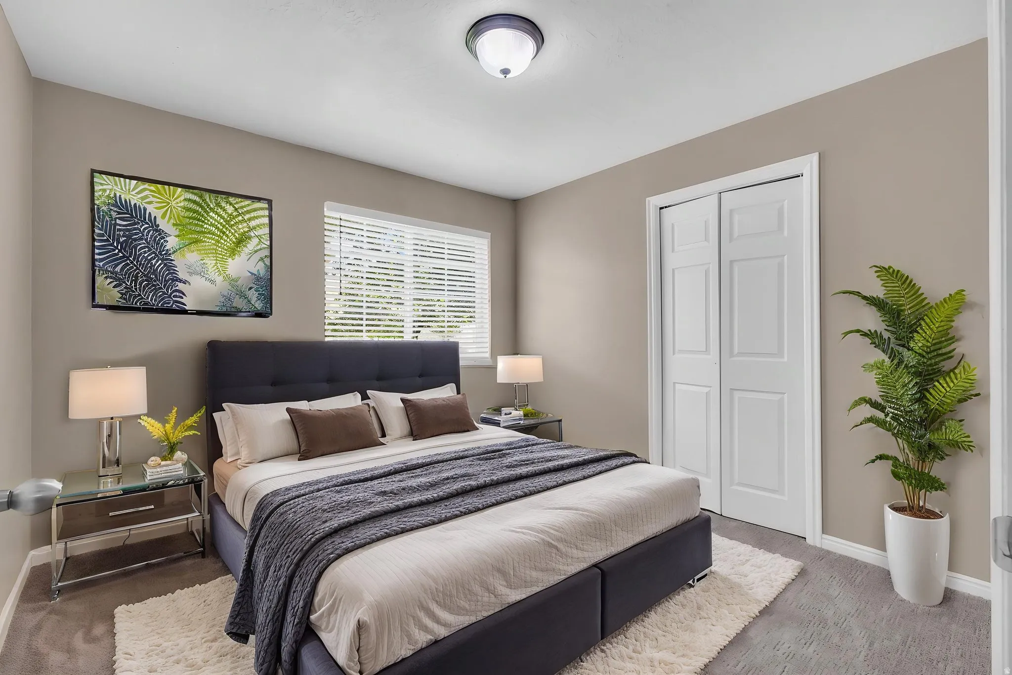 Digitally staged 3rd Bedroom