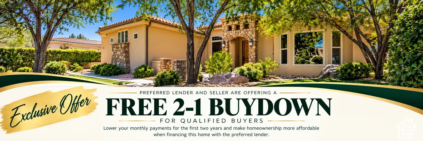Promotional Flyer. Outlining terms for a temporary interest rate buydown available for the property through the designated lender