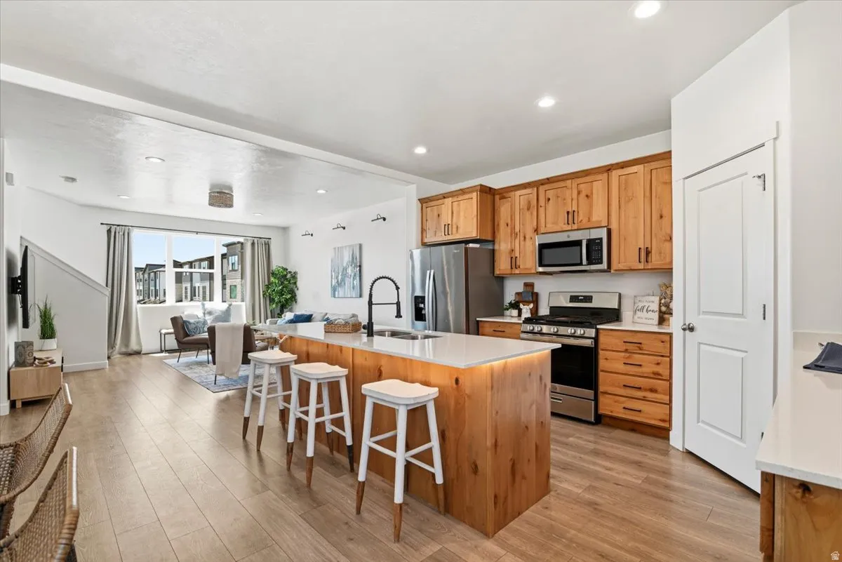 Open kitchen concept.