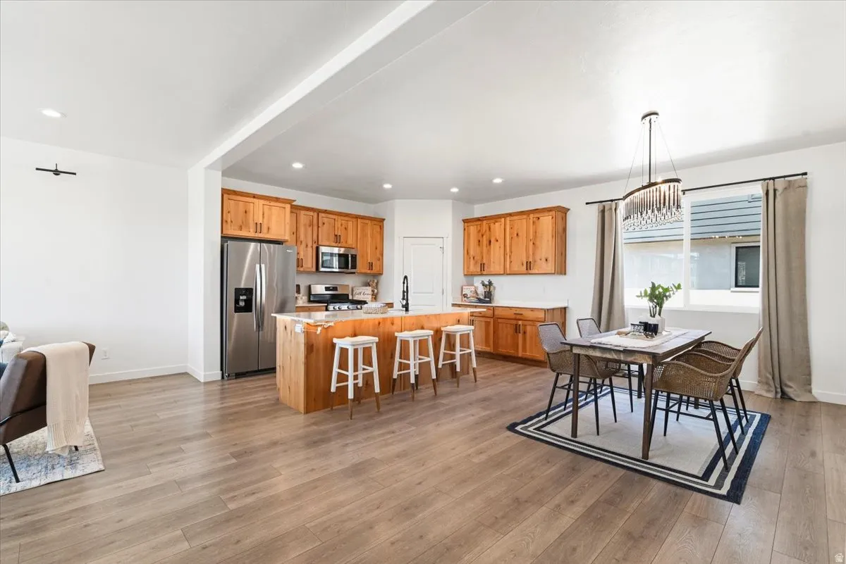 Extra-large dining area that will accommodate a large table for fun gatherings.