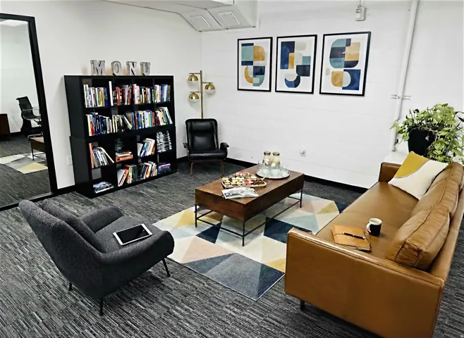 Open Reception Area on Mezzanine - Suite B
