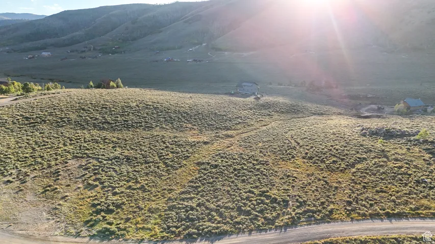 Expansive undeveloped lot featuring natural hillside vegetation and a gravel road along the perimeter