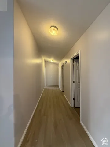 Beautiful LVP flooring with flush-mount ceiling lighting