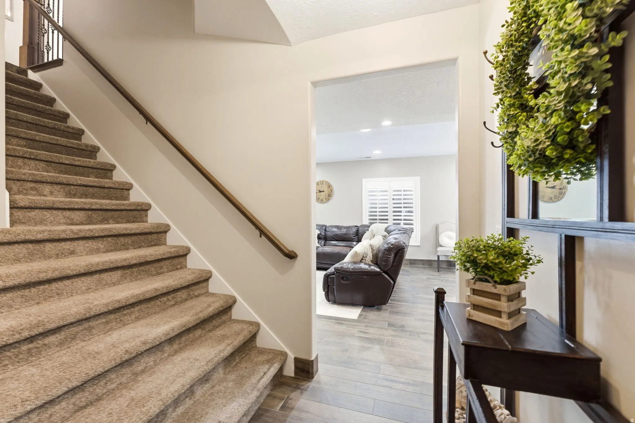 Staircase to basement level