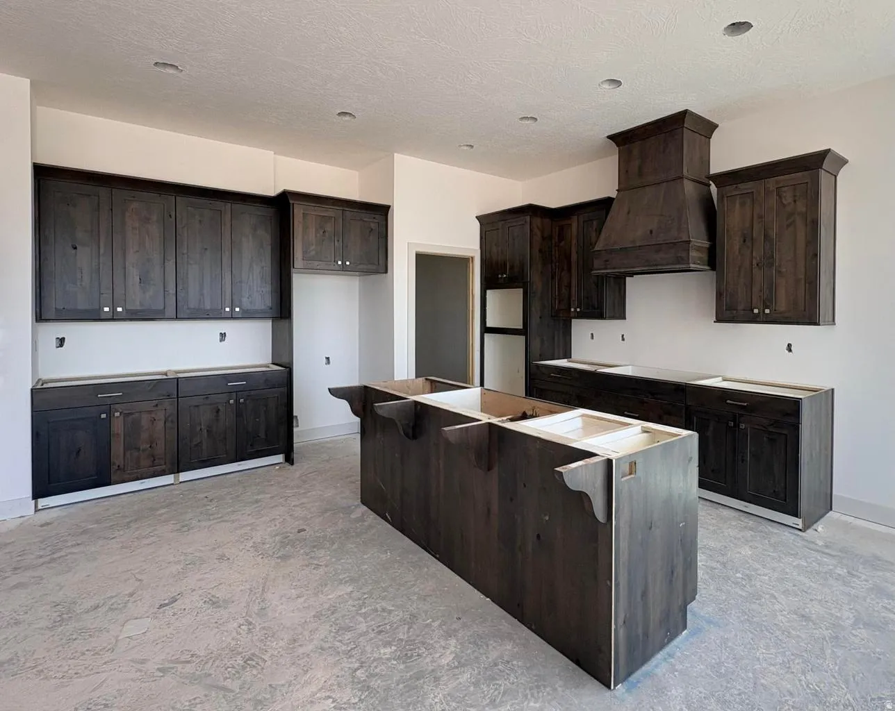 Main floor kitchen wall oven microwave combo cooktop