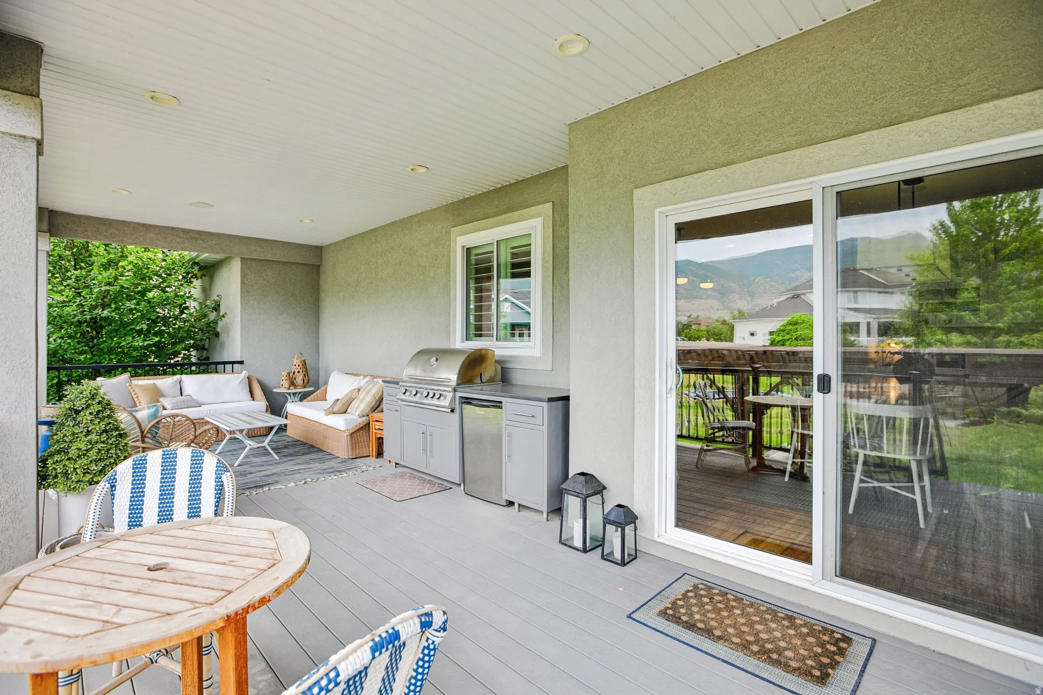 Covered patio with durable composite decking