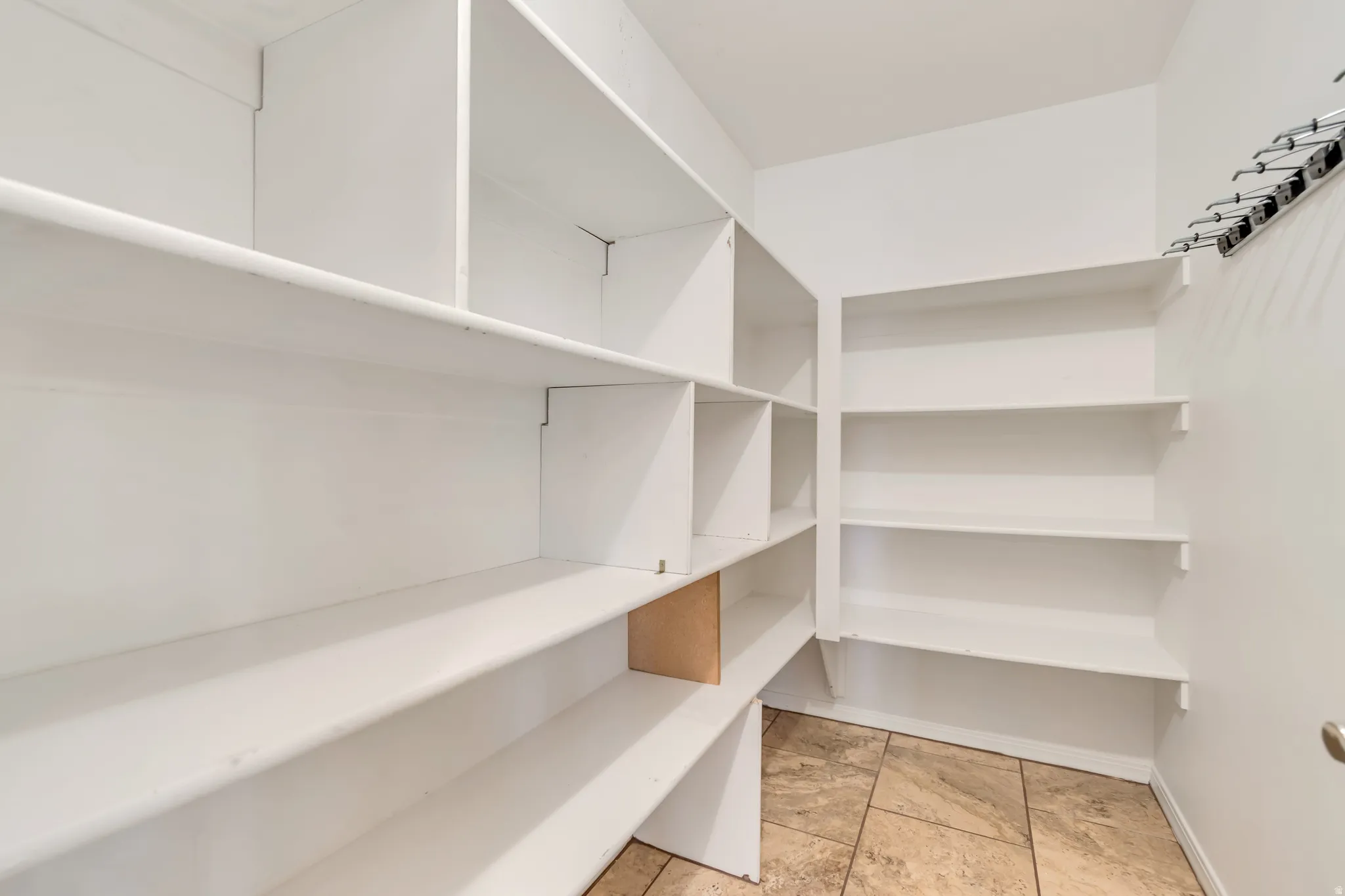 Expansive walk-in pantry