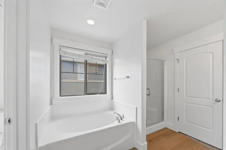Master Bath with separate shower and soak tub.