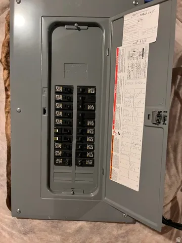 Electrical panel with multiple circuit breakers