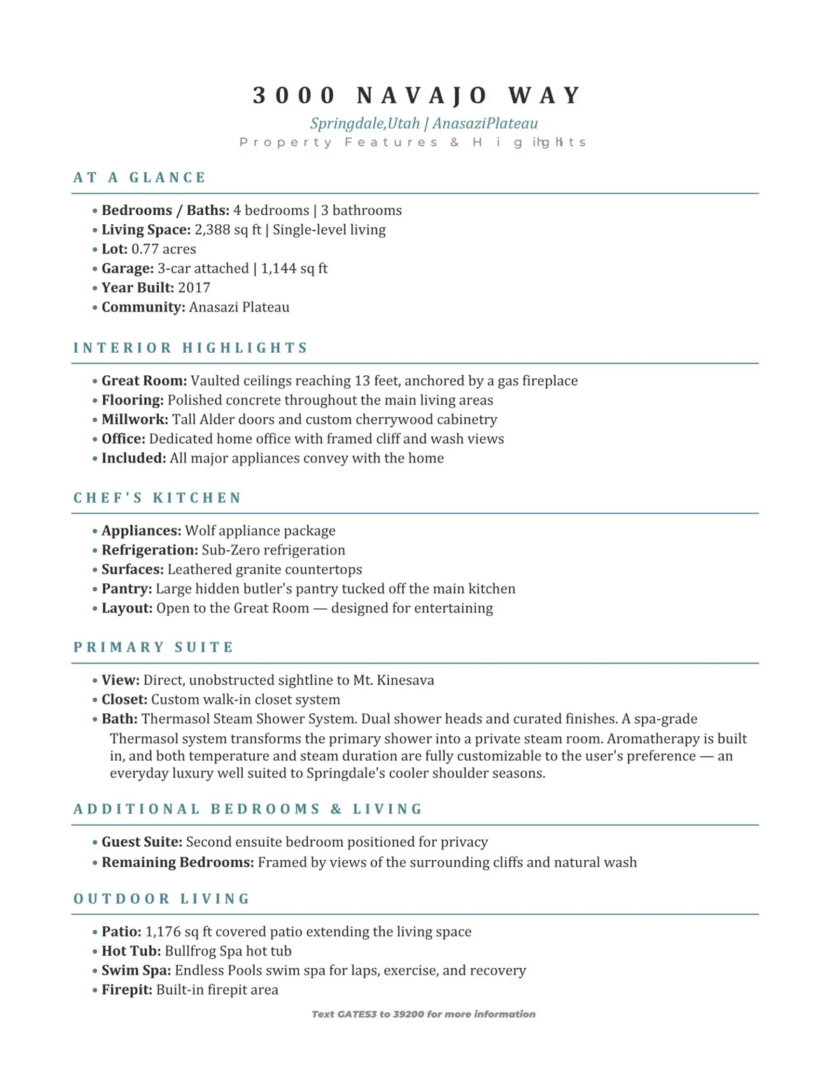 Property Features & Highlights. Detailing attributes and amenities of the property