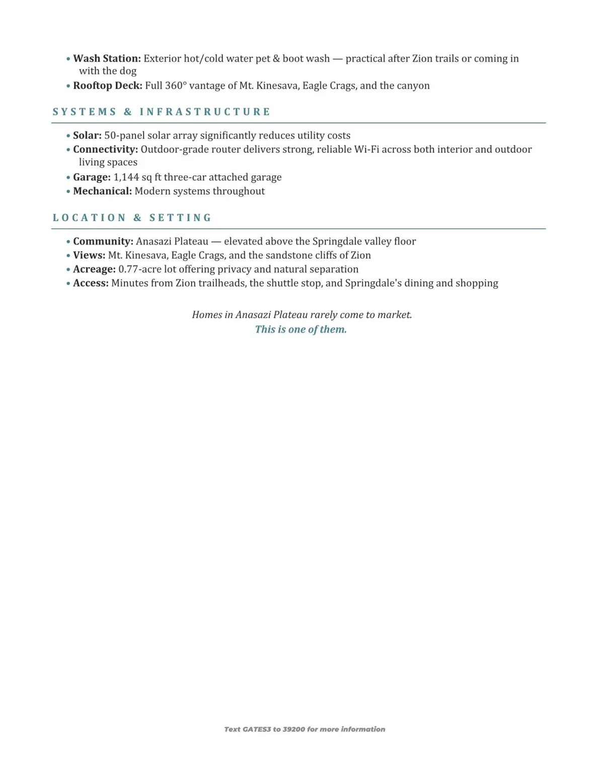 Property Description. Detailing structural elements, systems, and site characteristics of the property