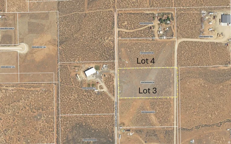 Aerial Property Map. Illustrating lot divisions and surrounding parcels for the property