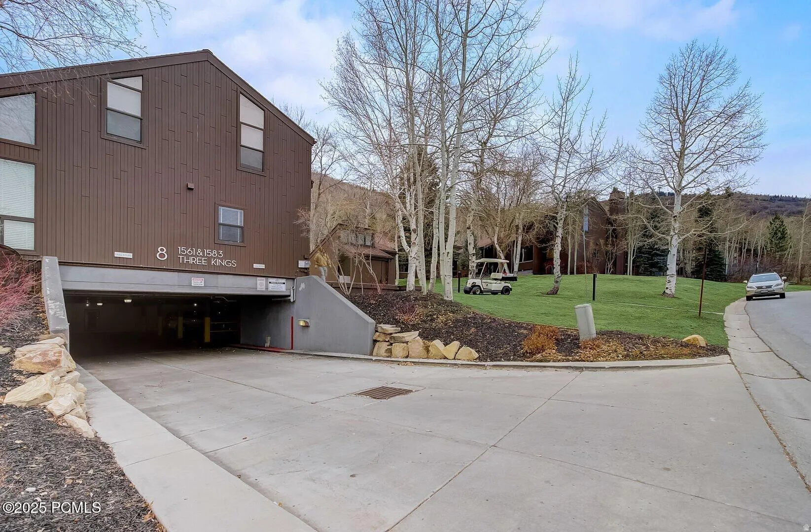 Multi-level structure with a brown exterior facade
