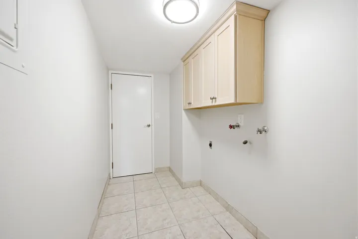 In a unit laundry with a private entrance.