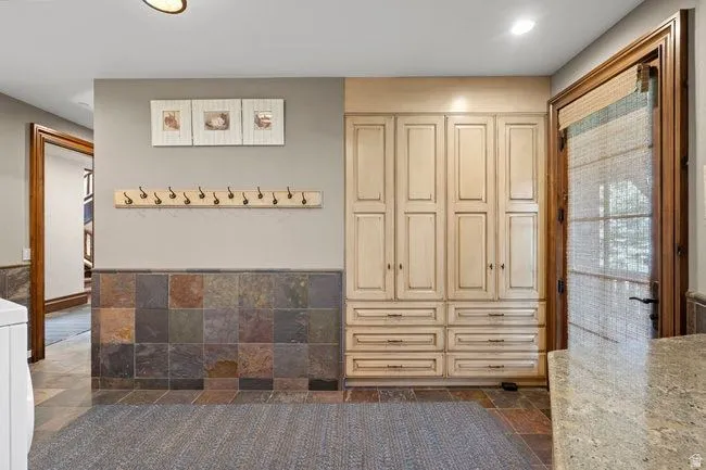 Built-in cabinetry with ample storage