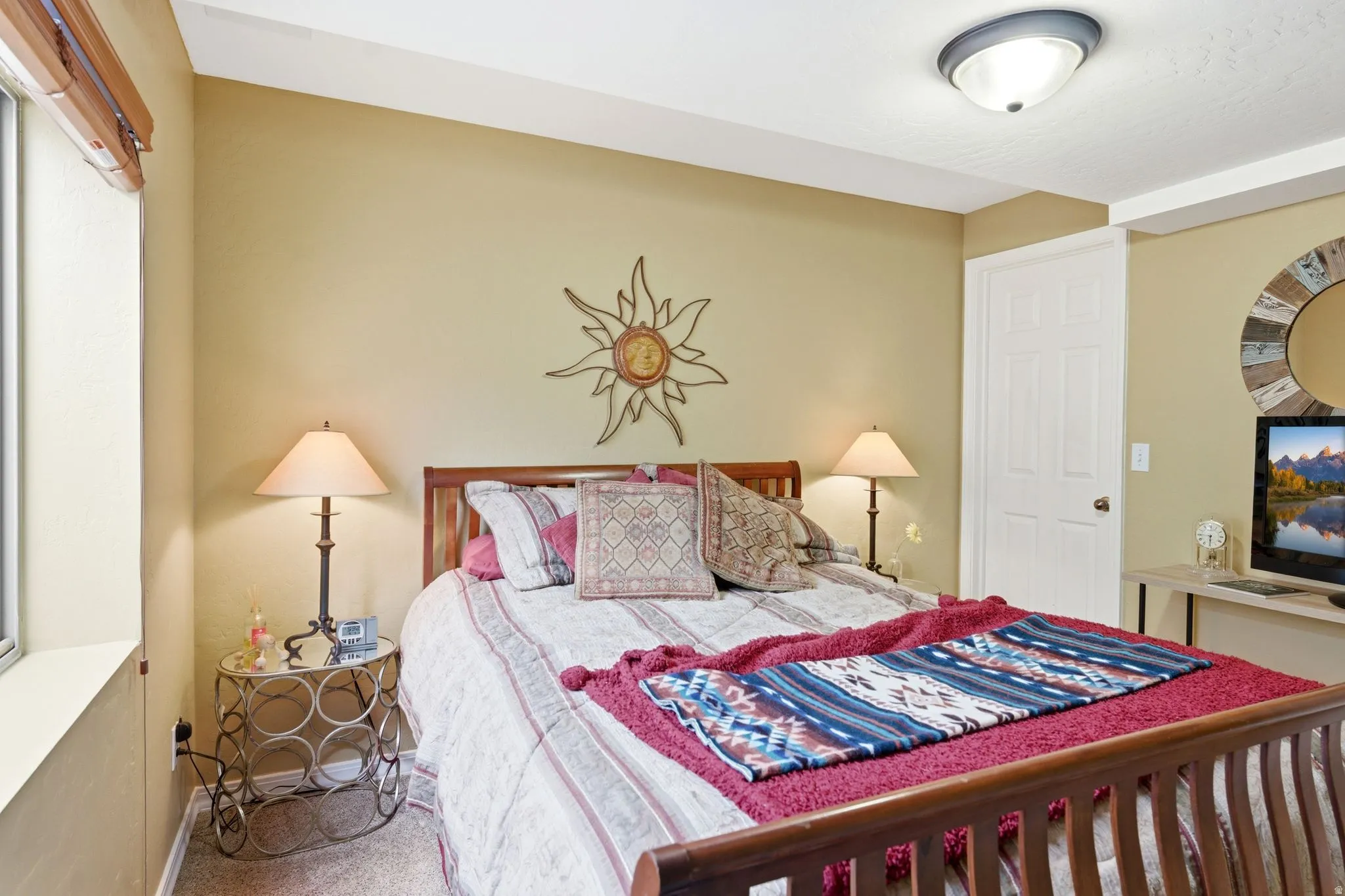 Neutral tone walls complementing light-colored carpeting