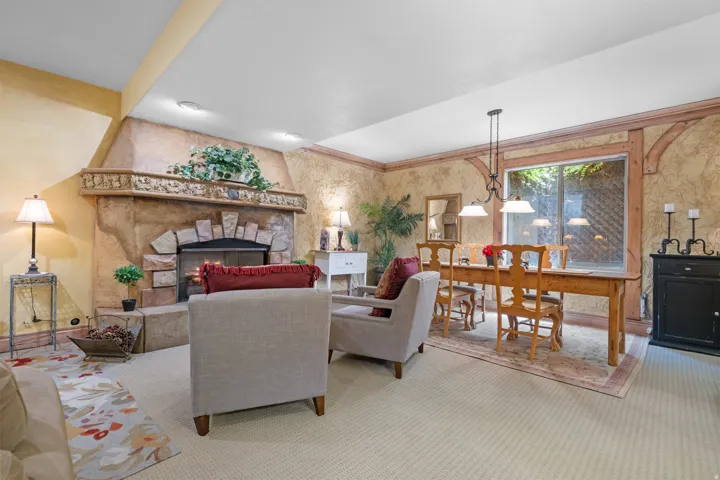 Fireplace, Living/Dining Area