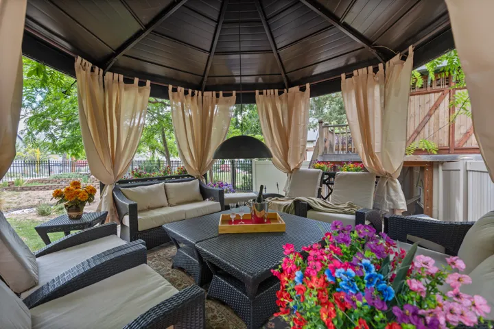 Stunning Gazebo Surrounded by Greenery