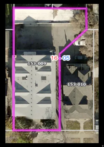 Property Survey. Highlighting the property boundaries and parcel numbers