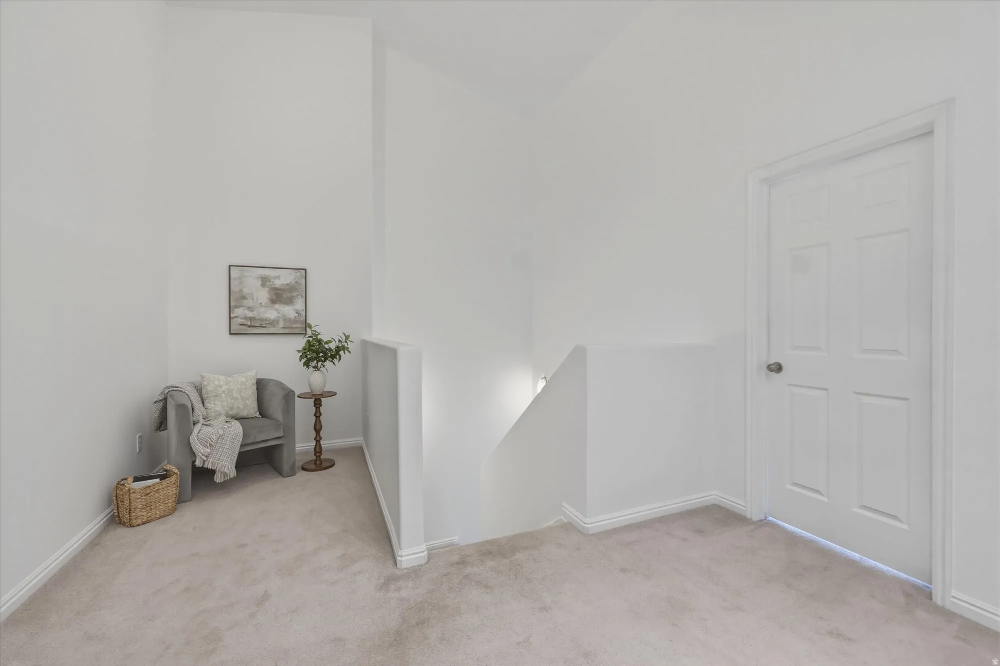 Light-toned carpeting throughout