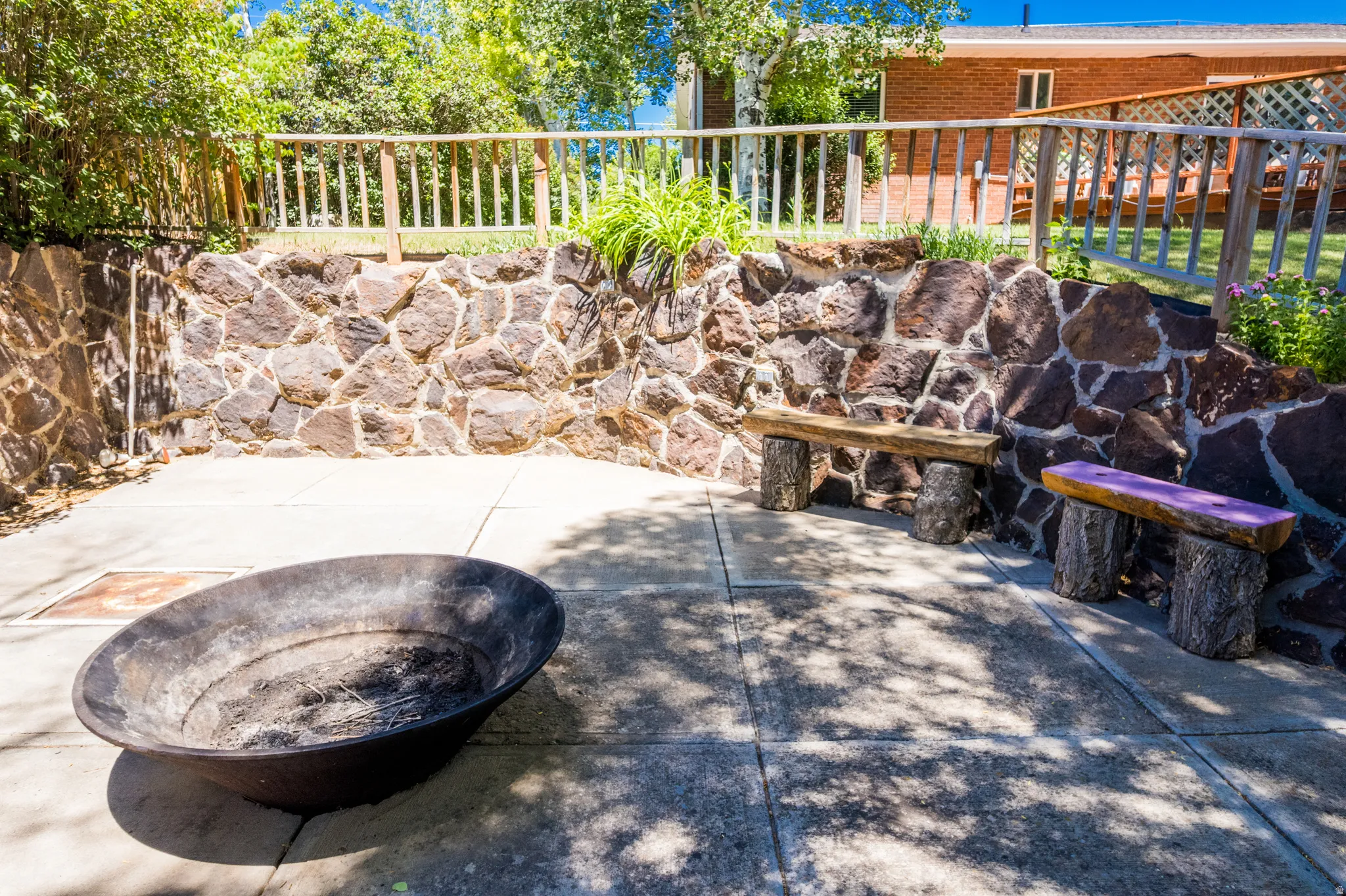 Electricity ran to lower patio